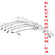 Плічка вішалки для білизни, купальників, трусів з прищіпками (затискачами) металеві, срібні, фото 4