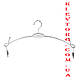 Плічка вішалки для білизни, купальників, трусів з прищіпками (затискачами) металеві, срібні, фото 5