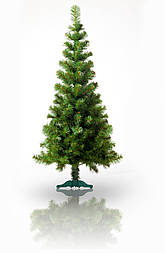 Ялинка штучна - Вікторія, 150 см, з 2 частин, пластикова ніжка, сосна, зелений, ПВХ (МВ-150)