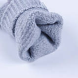 Рукавички жіночі чорні однотонні осінь-зима, фото 4