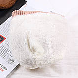 Зимова дитяча шапка з помпончиками бордова, фото 6