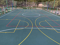 Бесшовное покрытие для школьной площадки г.Херсон, школа № 50 16