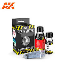 Епоксидна смола для імітації води. Resin Water 2 components Epoxy Resin 180 ml. AK-AK INTERACTIVE-8044