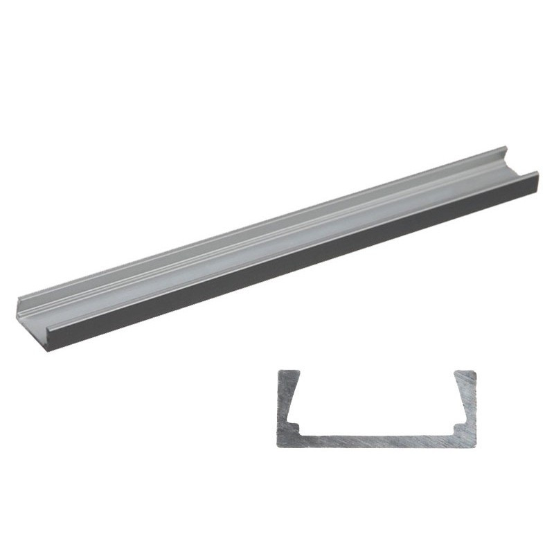 Алюмінієвий LED профіль LP-7 накладний для світлодіодної стрічки, лінійки