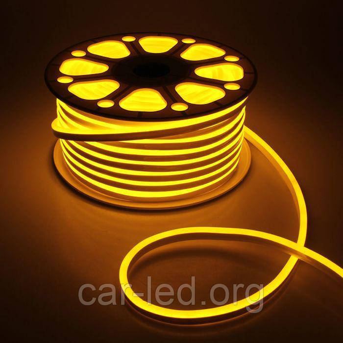 Гибкий неон SMD 2835 (120 LED/m) IP68 Желтый 220V Econom