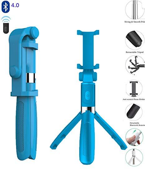 Трипод селфі Selfie Stick Tripod L01 (з пультом) Синій