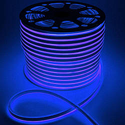 Світлодіодний неон SMD2835, синій 120шт/м, 10W/m, IP68, 12V