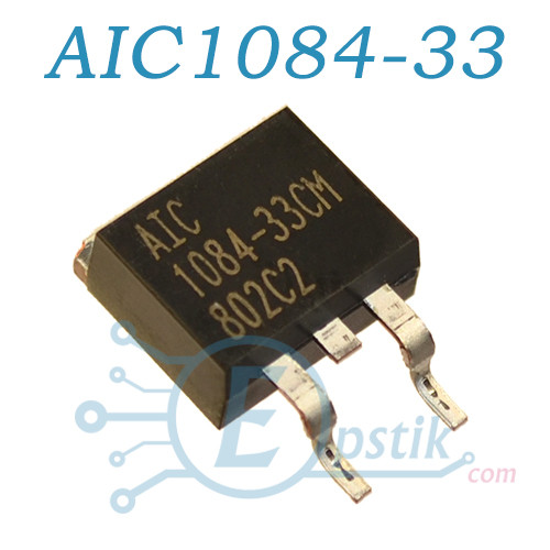 AIC1084-33CM, стабілізатор напруги, 3.3 В, 5 А, TO263
