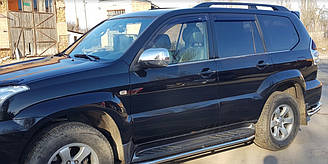 Бічні труби під заводський поріг Toyota Prado 120 2002-2009 г.в.