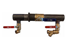 Байпас ДУ 50 мм короткий кран (2") повнопрохідний