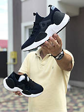 Чоловічі текстильні кросівки Nike Air Huarache,темно сині, фото 3