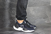 Чоловічі текстильні кросівки Nike Air Huarache,темно сині, фото 2