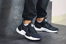 Чоловічі текстильні кросівки Nike Air Huarache,темно сині, фото 3