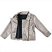 Куртка демісезонна для дівчаток Fashion 122 срібло 8765, фото 3