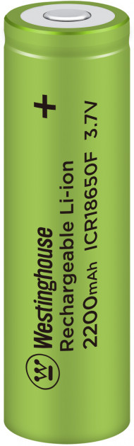 Акумулятор Westinghouse Li-ion ICR18650 3.7 V 2200 mAh (без захисту) (ток 6 А)