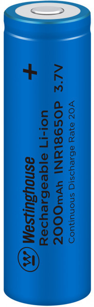 Акумулятор високотоковий Westinghouse Li-ion INR18650 3.7V 2000 mAh (без захисту) (ток 20 А)
