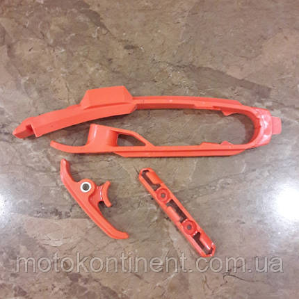 СЛАЙДІРИ ланцюга KTM SX SXF SMR XC XCF 125 150 200 250 350 комплект пастка ланцюга та слайдери, фото 1