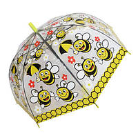 Детский зонт-трость "Пчелки" от фирмы "Paolo Rossi", с желтой ручкой, 207-5