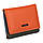 Маленький шкіряний жіночий гаманець з RFID захистом Kafa (413 orange-dark green), фото 11