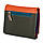 Маленький шкіряний жіночий гаманець з RFID захистом Kafa (413 orange-dark green), фото 10
