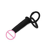 Анально-вагінальна насадка з кільцями для подвійного проникнення Rick, фото 3