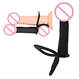 Анально-вагінальна насадка з кільцями для подвійного проникнення Rick, фото 4