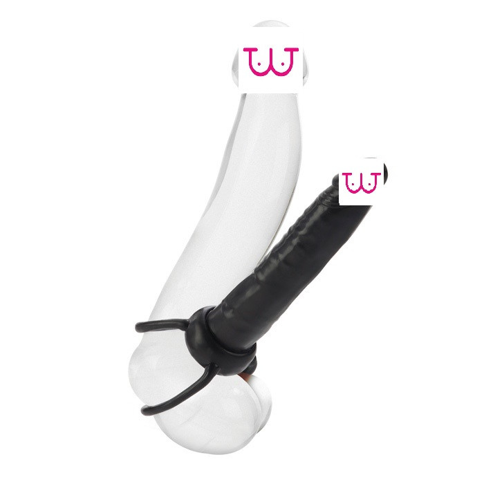 Анально-вагінальна насадка з кільцями для подвійного проникнення Rick, фото 1