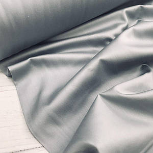 ВІДРЕЗ (1*2,4 м) Сатин колір сріблясто-сірий (ТУРЦІЯ шир. 2,4 м) (SAT-N-0047)