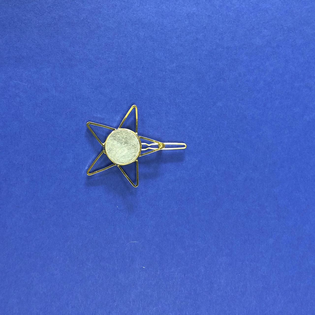Шпилька для волосся металева золота у формі Зірки, фото 1