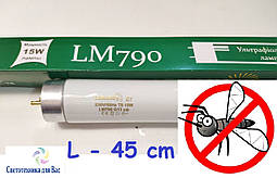 Люмінесцентна лампа ультрафіолетова insect LM3822 (аналог LM790) 15W BL350 G13 для знищувачів комарів