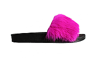 Шлепанцы с мехом кролика With needles 39 25 см Фуксия РО-390