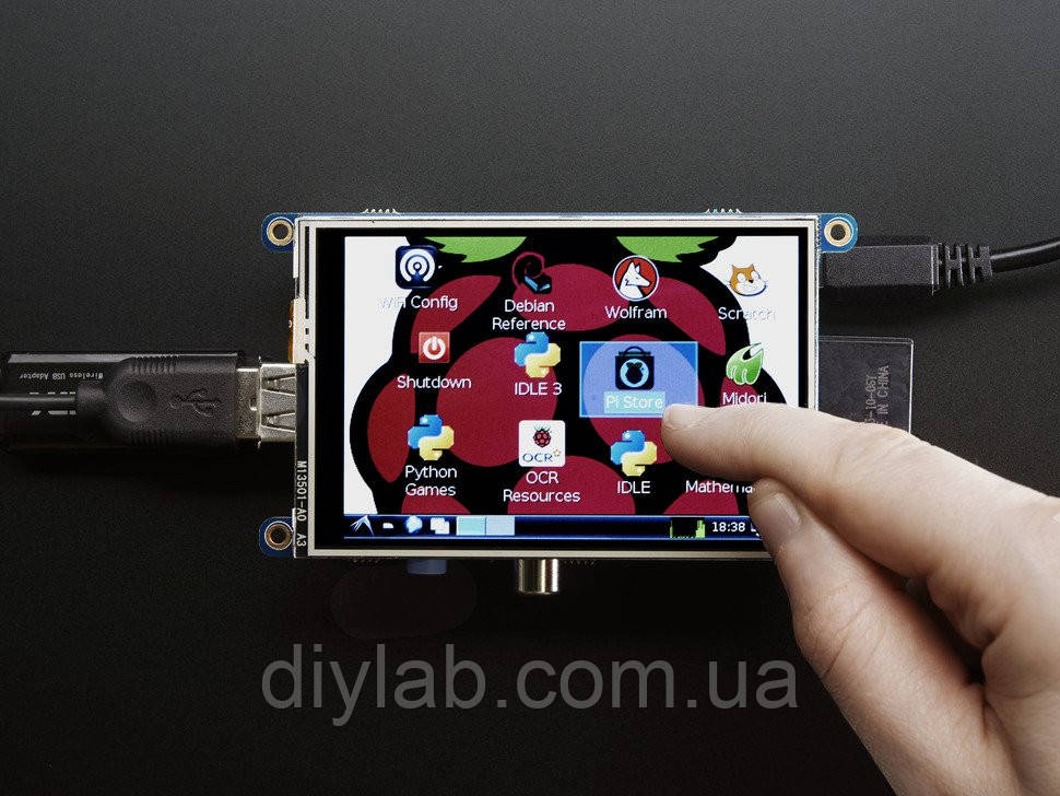 Adafruit PiTFT 3.5 TFT 480x320 + Touch panel для Raspberry Pi