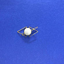 Шпилька для волосся металева золота у формі Ромба