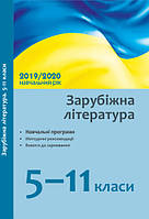 Зарубіжна література 5–11 класи навчальні програми, методичні рекомендації 2019/2020