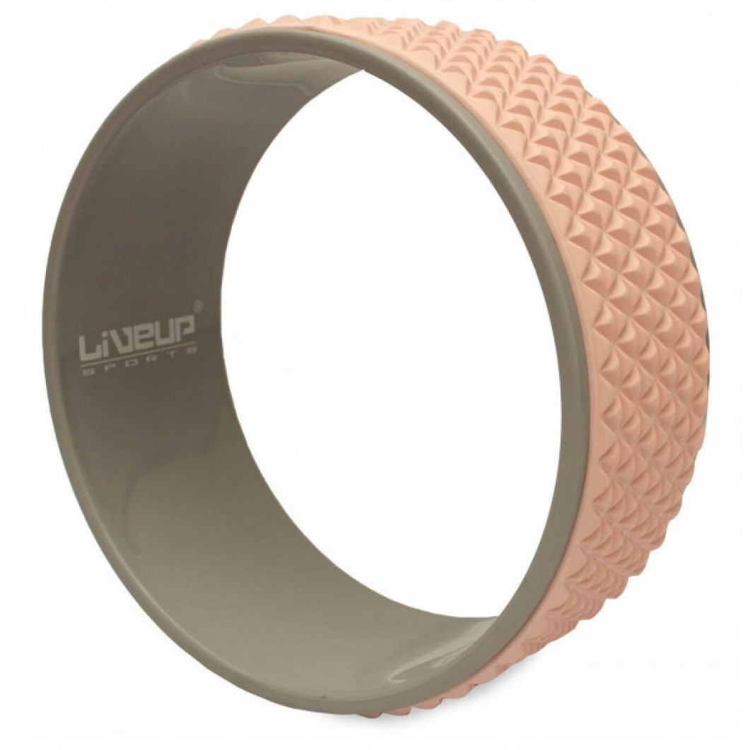 Колесо для йоги та фітнесу LiveUp YOGA RING рожевий