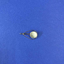 Шпилька для волосся металева срібляста у формі Краплі