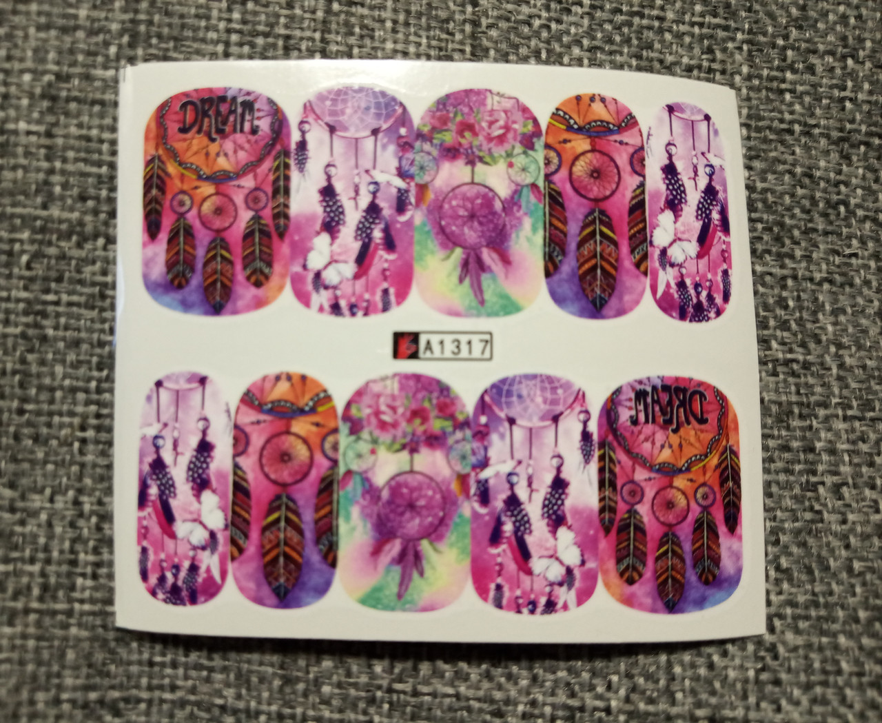 Слайдер-дизайн для нігтів (водні наклейки на нігті) A1317, фото 1
