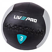 М'яч для кроcсфіту 3 кг LivePro WALL BALL чорний/сірий