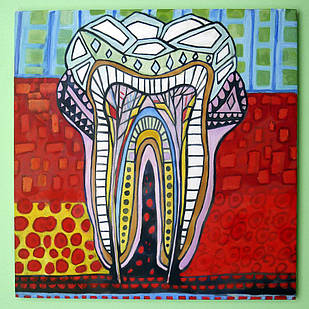 Картина "Арт Зуб", 500 х 500 мм, олія (Термін виконання 2-3 тижні)
