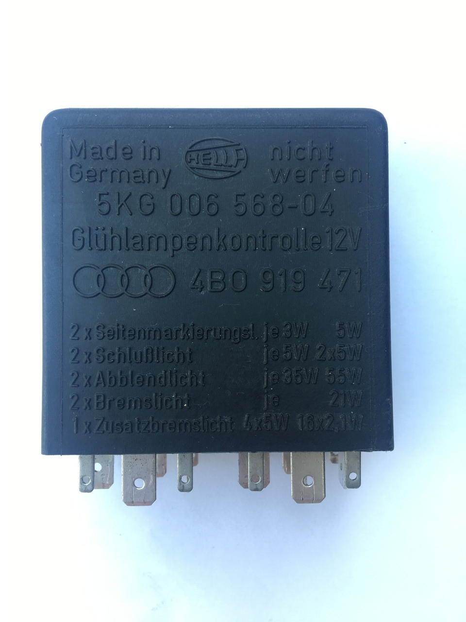 Автомобільне реле 4B0919471 5KG006568-04 Hella No387(є 2 різновиди реле! дивіться розташування лапок на фото)