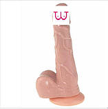 Пініс із яєчними на присоску 17 см Favorite, фото 3