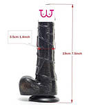 Чорний фалоїмітатор Friend на присоску, фото 2