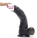 Чорний фалоїмітатор Friend на присоску, фото 5