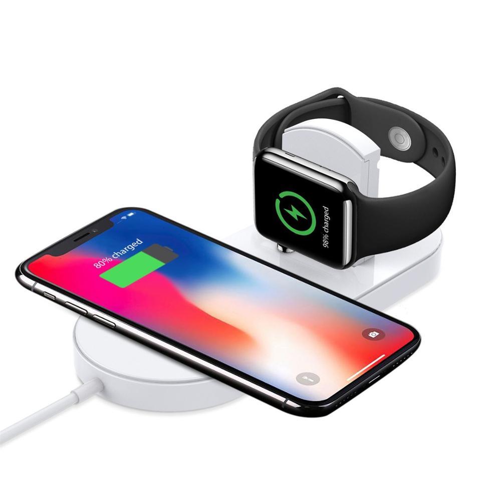 2 в 1 Беспроводное зарядное устройство AirPower Mini iФone, Watch - фото 1 - id-p1020903036