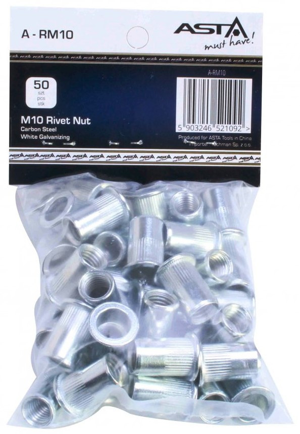 Заклепки різьбові М10, 50 шт ASTA A-RM10