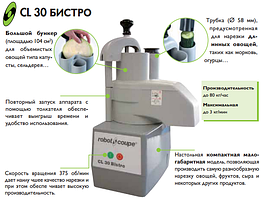 Овочерізка Robot Coupe CL30 BISTRO+6 дисків