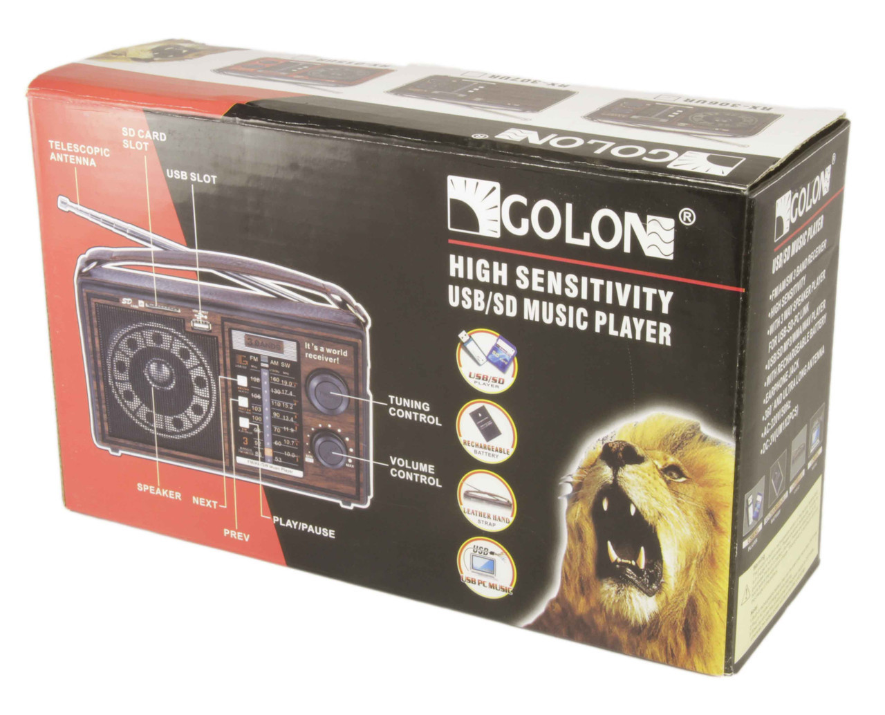 Радіоприймачі-GOLON-RX 306 (USB+SD)