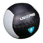 М'яч для кросфіту 8 кг LivePro WALL BALL чорний/сірий