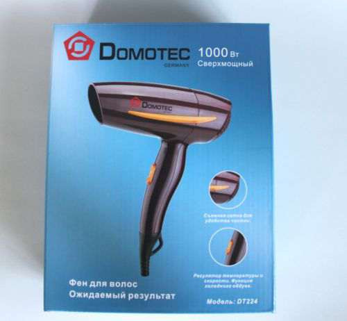 Фен DOMOTEC DT-224 ( 1000Вт/50/60гц/220в )