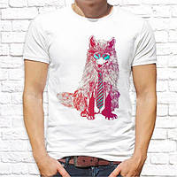 Чоловіча футболка з принтом Вовк у краватці Push IT